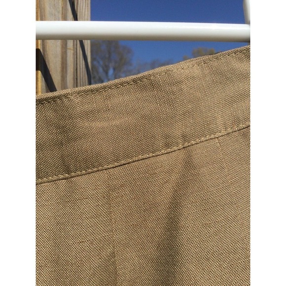 Vtg lands’ end womens linen skirt regular 10 beige khaki gorpcore summer modest - Picture 6 of 8